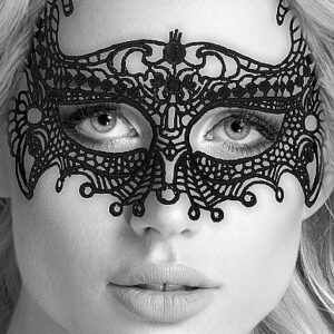 B&W LACE EYE MASK EMPRESS