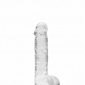 REALROCK 6IN REALISTIC DILDO W/ BALLS CRYSTAL CLEAR