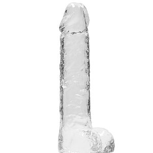 REALROCK 8IN REALISTIC DILDO W/ BALLS CRYSTAL CLEAR