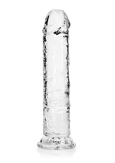 REALROCK STRAIGHT REALISTIC 8 IN DILDO TRANSPARENT