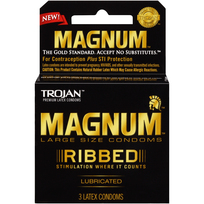 TROJAN MAGNUM RIBBED 3PK