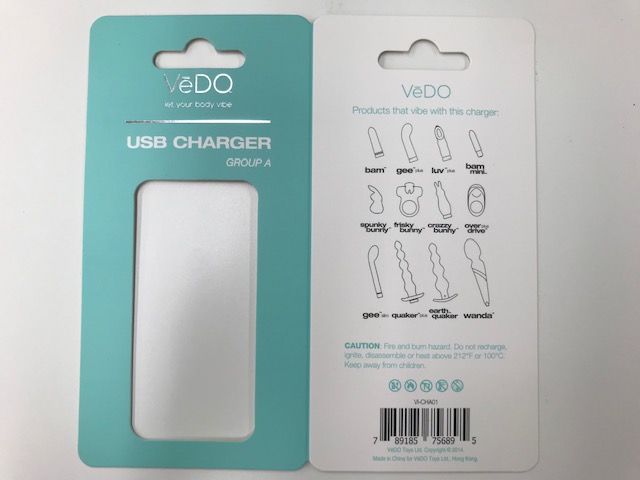 VEDO USB CHARGER A (BAM GEE PLUS LUVPLUS BAM MINI SPUNK FRISKY CRAZZY OVERDRIVE)