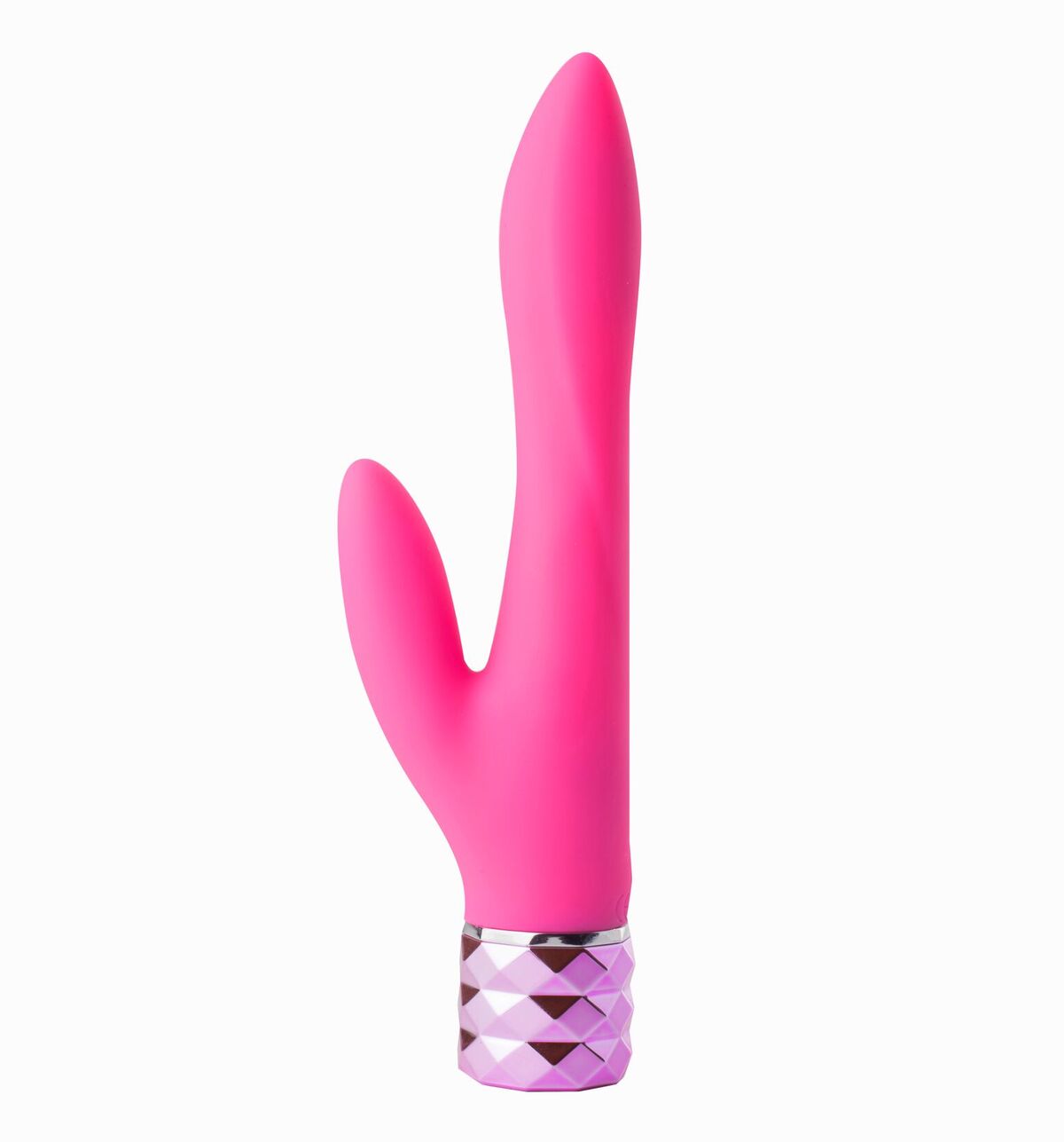 VICTORIA RECHARGEABLE SILICONE DUAL VIBE NEON PINK