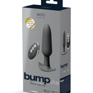 VEDO BUMP PLUS RECHARGEABLE REMOTE CONTROL ANAL VIBE JUST BLACK