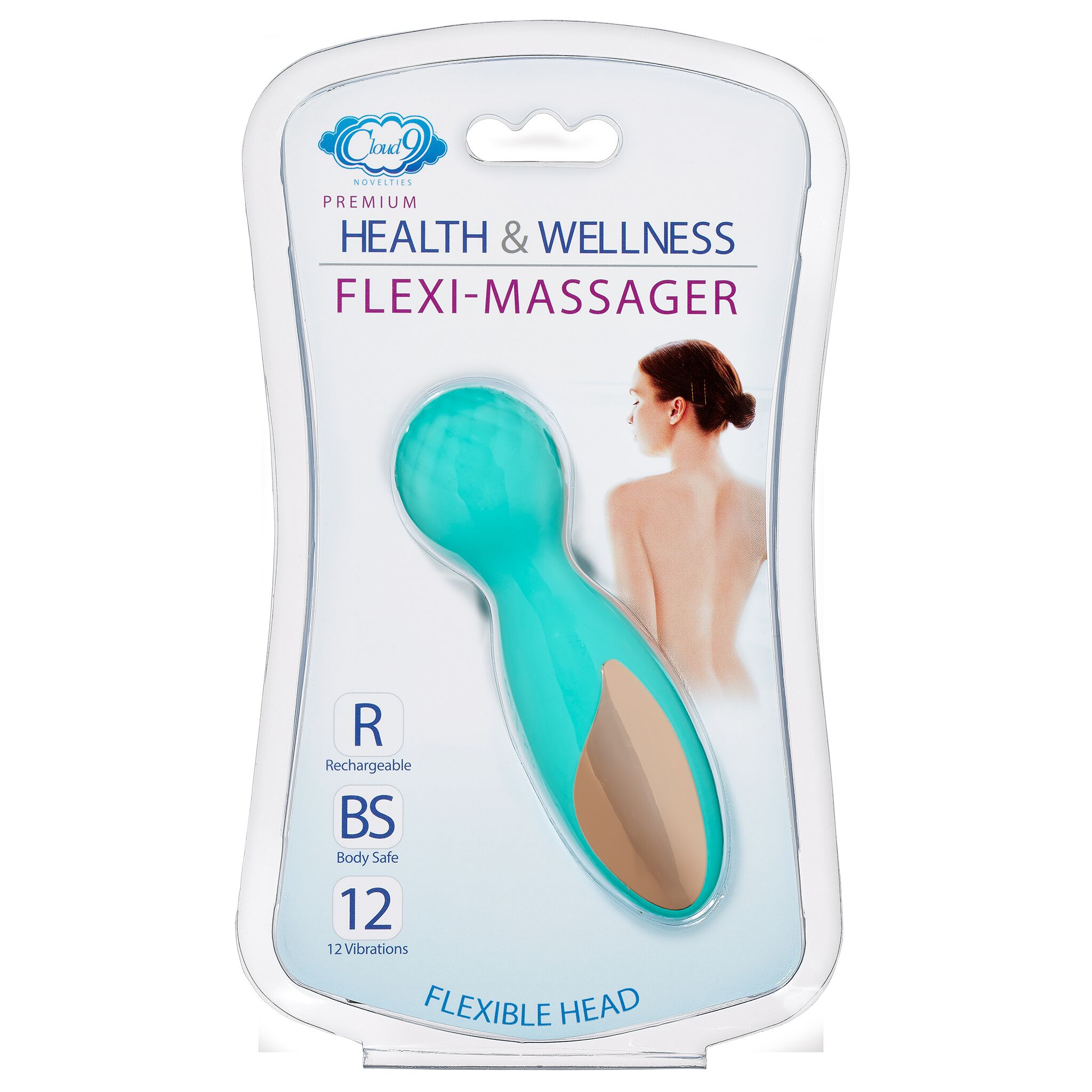 CLOUD 9 HEALTH & WELLNESS FLEXI-MASSAGER RECHARGEABLE WAND TEAL