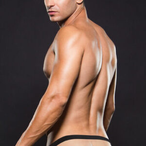 ENVY MODERN FISHNET OPEN BACK BRIEF BLACK M/L