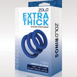 ZOLO EXTRA THICK SILICONE COCK RING 3PK