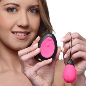 BANG! 10X VIBRATING SILICONE EGG W/ REMOTE PINK