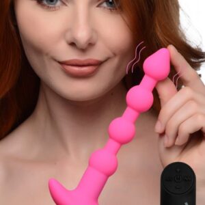 BANG! VIBRATING SILICONE ANAL BEADS & REMOTE PINK