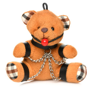 MASTER SERIES GAGGED TEDDY BEAR KEYCHAIN