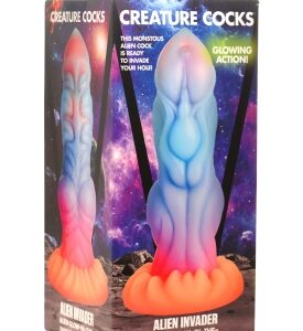 CREATURE COCKS ALIEN INVADER GLOW IN THE DARK DILDO