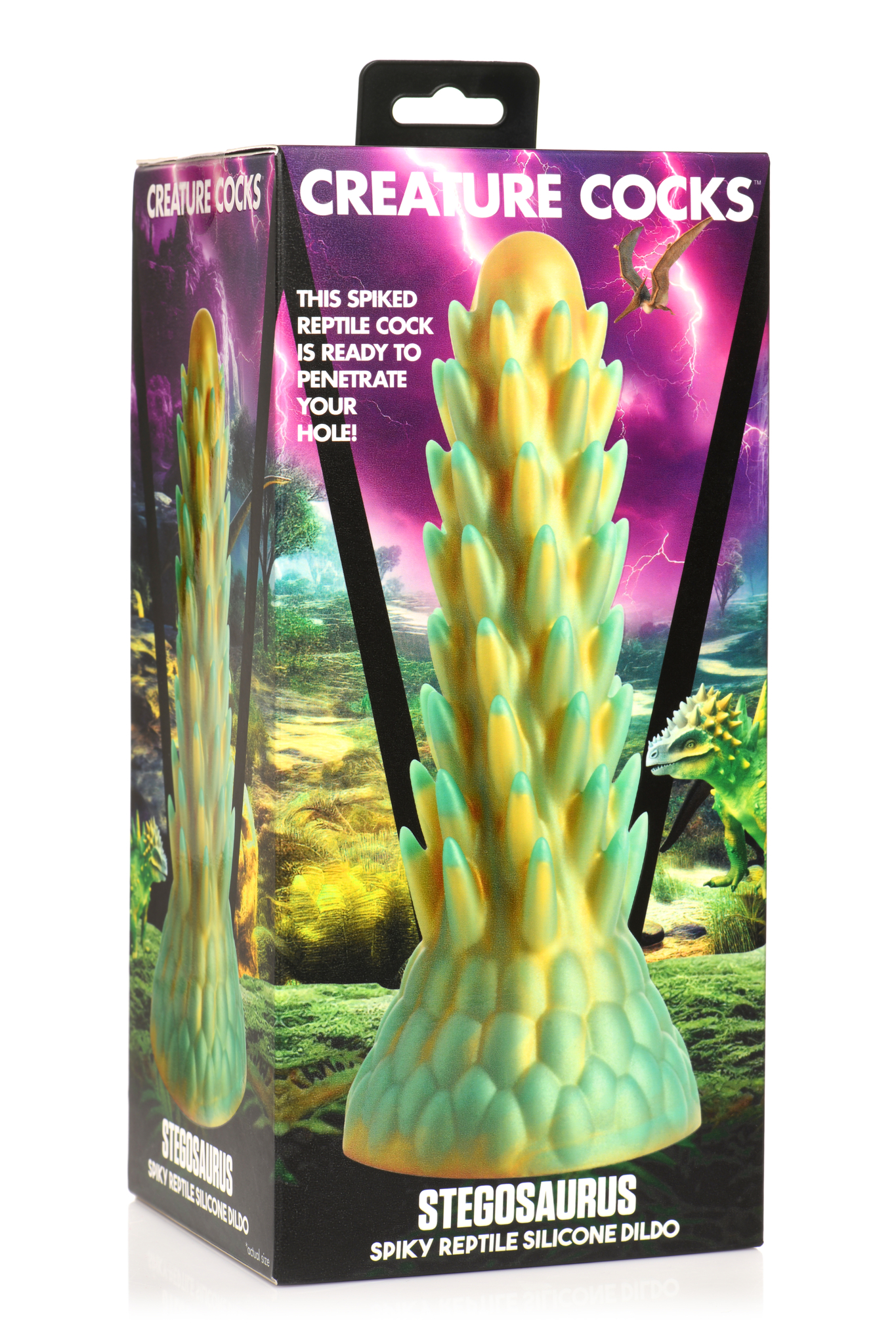 CREATURE COCKS STEGOSAURUS SPIKY REPTILE DILDO