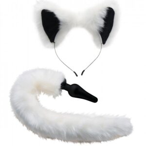 TAILZ WHITE FOX TAIL & EARS SET