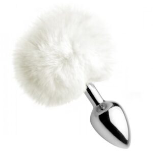 TAILZ WHITE FLUFFY BUNNY TAIL ANAL PLUG