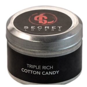 SECRET LOVERS COTTON CANDY MINI EDIBLE MASSAGE CANDLE 1OZ
