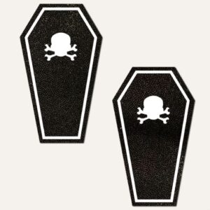 PASTEASE COFFIN WITH GLOW IN THE DARK BREAST PASTIES