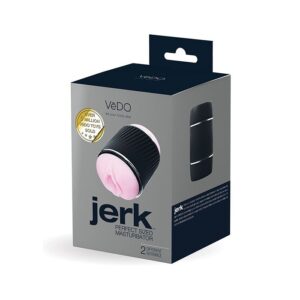 JERK MASTURBATION SLEEVE BLACK WITH PINK SLEEVE