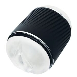 JERK MASTURBATION SLEEVE BLACK WITH CLEAR SLEEVE