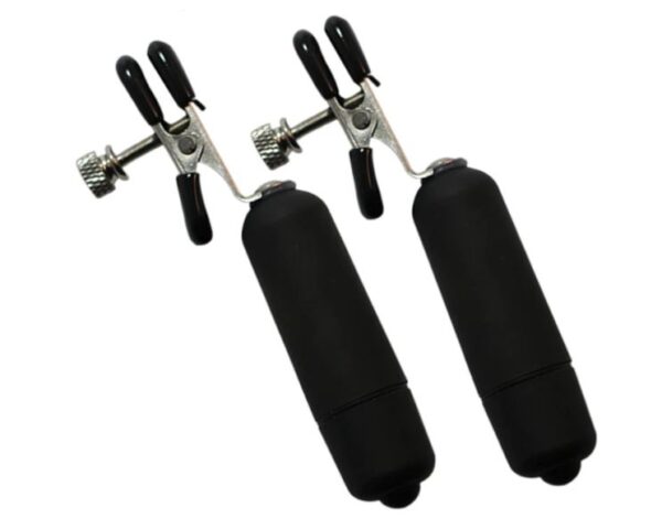 KINK COLLECTION VIBRATING NIPPLE CLAMPS BLACK