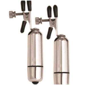 KINK COLLECTION VIBRATING NIPPLE CLAMPS SILVER