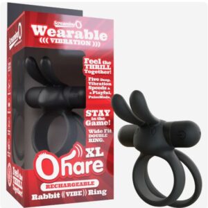 SCREAMING RECHARGEABLE O OHARE XL VIBRATING RING BLACK