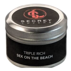 SECRET LOVERS SEX ON THE BEACH MINI EDIBLE MASSAGE CANDLE 1OZ
