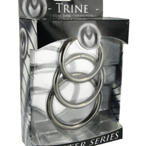 MASTER SERIES TRINE STEEL COCK RING SET