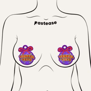 PASTEASE TINSEL HOLIDAY ORNAMENT ON DISCO GLITTER/PUR