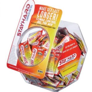 STAY HARD SAMPLE PACKET 144PC FISHBOWL DISPLAY