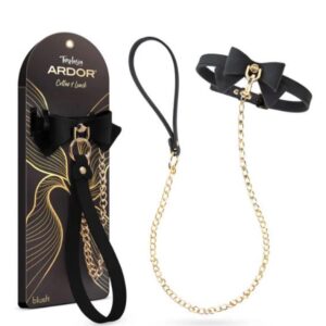 TEMPTASIA ARDOR COLLAR & LEASH BLACK W/ BOW