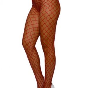 PANTYHOSE FENCE NET NEON RED OS