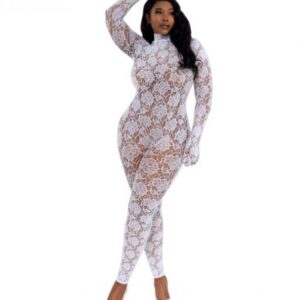 DREAMGIRL PLUS WHITE GLOVED BODYSTOCKING OSQ
