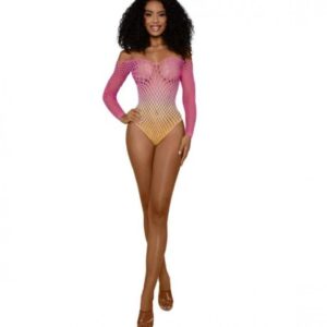 DREAMGIRL STAPLE OFF SHOULDER BODYSUI TROPICAL PEACH OS