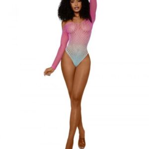 DREAMGIRL STAPLE OFF SHOULDER BODYSUI TROPICAL SKY OS