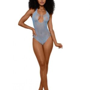 DREAMGIRL PLUS ASHLEY TEDDY ARCTIC BLUE OS