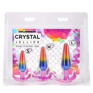 CRYSTAL JELLIES ANAL TRAINET KIT RAIMBOW S-M-L
