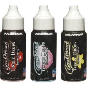 GOODHEAD TINGLE DROPS 3 PK 1 OZ FRENCH VANILLA SWEET CHERRY AND COTTON CANDY