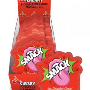 SMACK LICKABLE MASSAGE OIL 36 PC DISPLAY CHERRY
