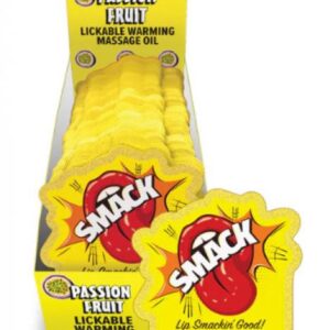 SMACK LICKABLE MASSAGE OIL 36 PC DISPLAY PASSION FRUIT
