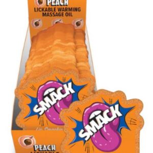 SMACK LICKABLE MASSAGE OIL 36 PC DISPLAY PEACH