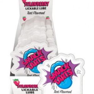 SMACK TARTS LICKABLE MASSAGE OIL 36 PC DISPLAY STRAWBERRY