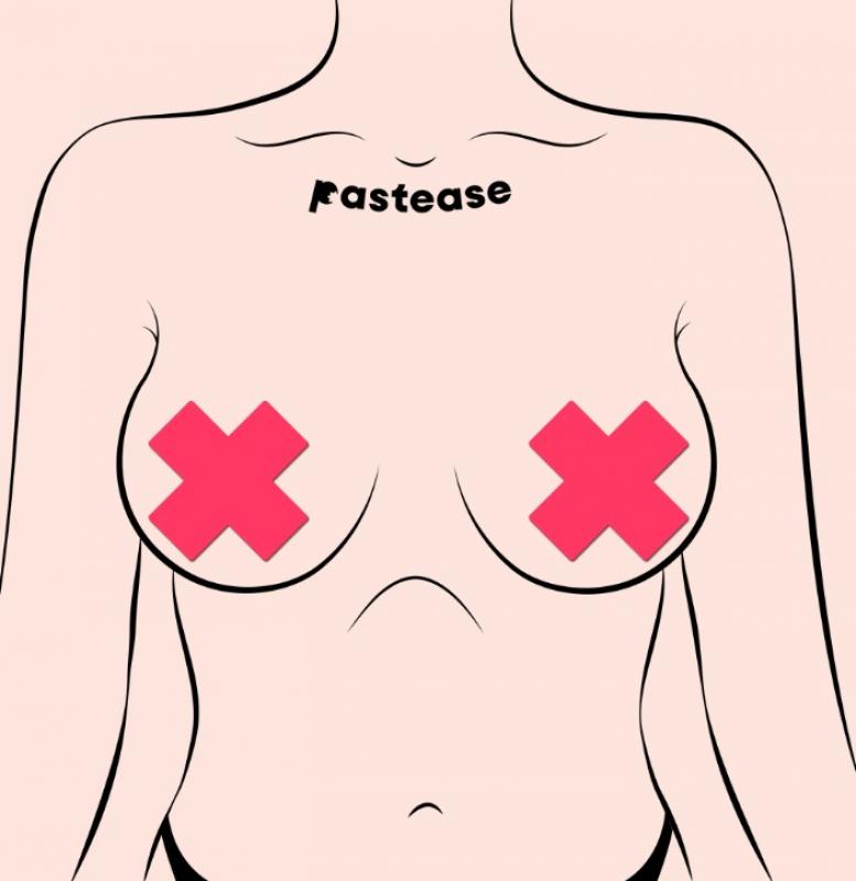 PASTEASE PLUS X GLOW IN THE DARK NEON PINK CROSS