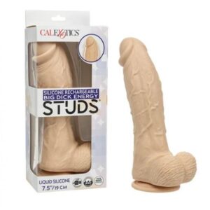 STUDS RECHARGEABLE VIBRATING 9.5 SUCTION CUP DILDO ENERGY IVORY"