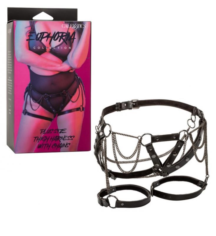 EUPHORIA THIGH HARNESS W/ CHAINS PLUS SIZE