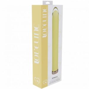 LOVELINE SPARKLE 6.3 VIBRATOR GLASS YELLOW "