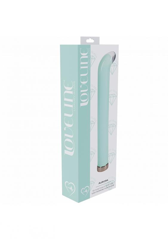 LOVELINE AURORA 6.3 G-SPOT VIBRATOR GLASS GREEN "