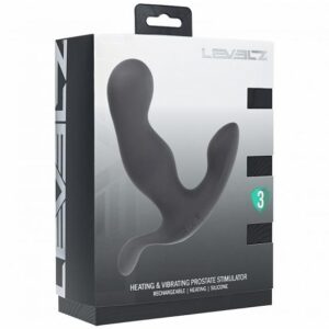 LEVELZ HEATING & VIBRATING SILICONE PROSTATE STIMULATOR BLACK