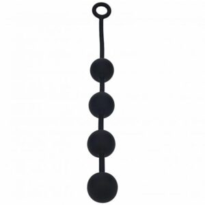 LEVELZ ROUND SILICONE ANAL BALLS XL 50MM BLACK