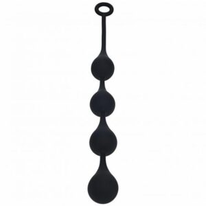 LEVELZ WATERDROP SILICONE ANAL BALLS L 40MM BLACK