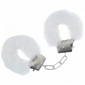 OUCH! CLASSIC FLUFFY HANDCUFFS WHITE